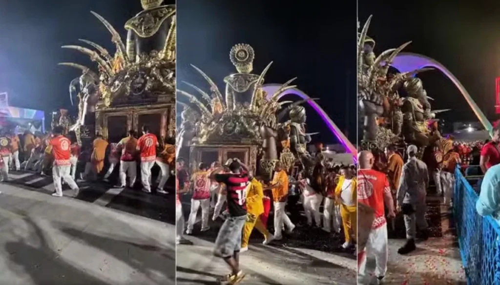 Carnaval: três pessoas são atropeladas por carro alegórico durante desfile na Sapucaí