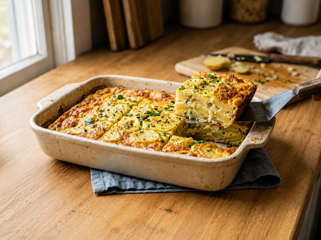 Omelete de forno com batatas